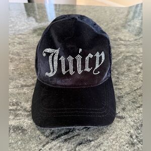 Juicy Couture Black Cap with Rhinestone Logo